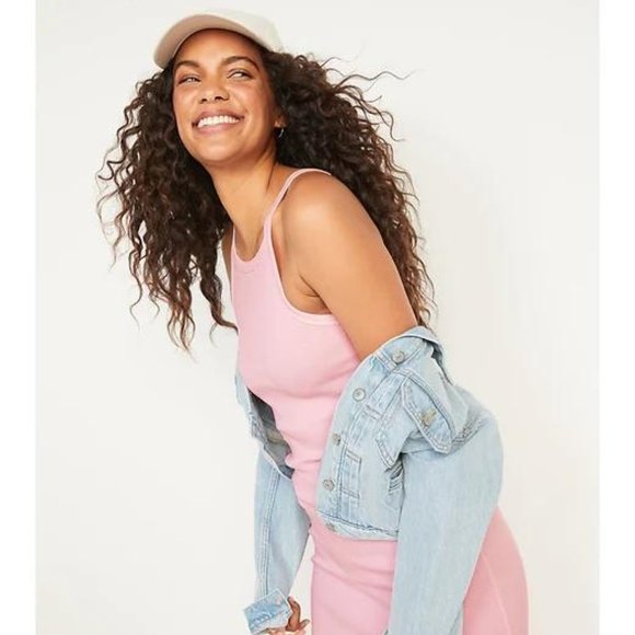 New Old Navy Fitted Rib-Knit Midi Cami Dress for Women - Picture 6 of 6